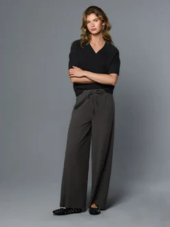 Next Gris de charbon de bois - Joggings à jambe large en jersey Outlet