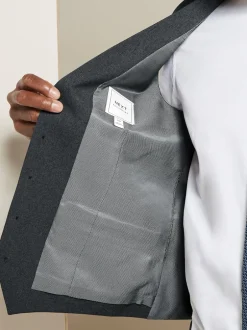Next Gris de charbon de bois - Gilet de costume essentiel à coupe régulière Hot
