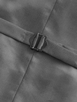 Next Gris de charbon de bois - Gilet de costume essentiel à coupe régulière Hot