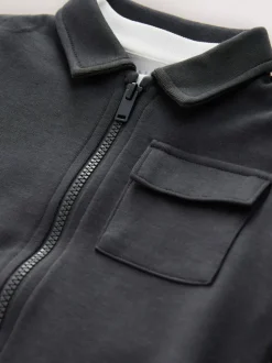 Next - Ensemble 3 pièces T-shirt et Survêtement (3mois-7ans) Gris de charbon de bois Sale