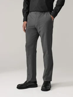 Next Gris de charbon de bois - Moulant - Pantalons extensibles à taille élastiquée Motionflex Sale