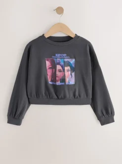 Next Gris de charbon de bois - Sweat Kpop Demon Hunters à manches longues (6-16ans)