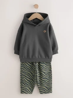 Next Gris de charbon de bois - Ensemble Sweat-shirt à capuche et Joggers (3mths-7yrs)