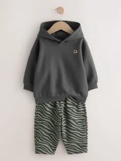 Next Gris de charbon de bois - Ensemble Sweat-shirt à capuche et Joggers (3mths-7yrs)