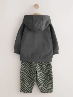 Next Gris de charbon de bois - Ensemble Sweat-shirt à capuche et Joggers (3mths-7yrs)