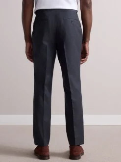 Next Gris de charbon de bois - Pantalon élégant riche en laine texturé avec pattes d'ajustement sur les côtés Discount