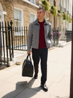 Next Gris de charbon de bois - Veste imitation daim doublure aspect peau de mouton Best