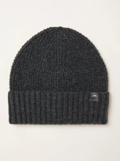 Fat Face Gris de charbon de bois - Bonnet effet gaufré FatFace New