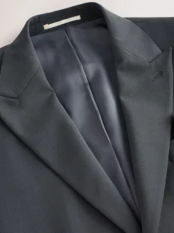 Next Gris de charbon de bois - Slim Fit (Slim Fit) - Veste de costume Coupe ajustée Motion Flex Mélange en laine Best