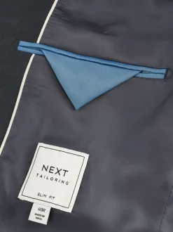 Next Gris de charbon de bois - Slim Fit (Slim Fit) - Veste de costume Coupe ajustée Motion Flex Mélange en laine Best