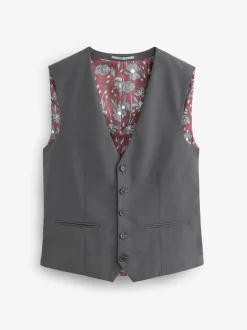 Next Gris de charbon de bois - Gilet à coupe régulière Sale
