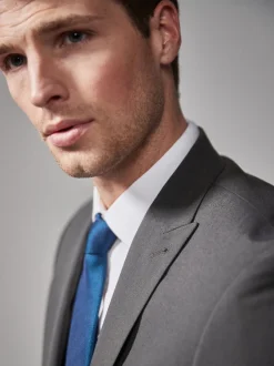 Next Gris de charbon de bois - - Veste de costume à deux boutons Coupe sur mesure