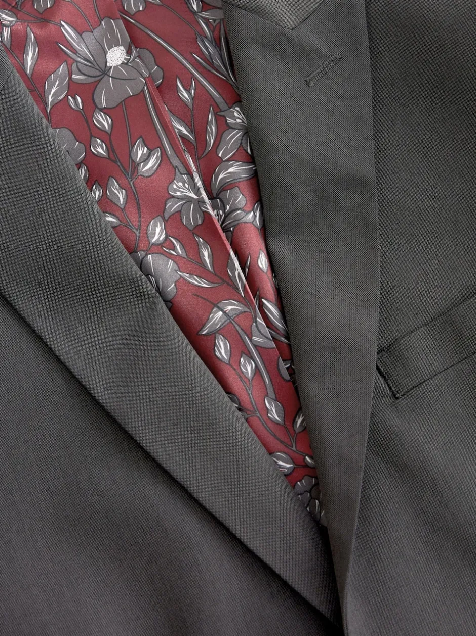 Next Gris de charbon de bois - - Veste de costume à deux boutons Coupe sur mesure