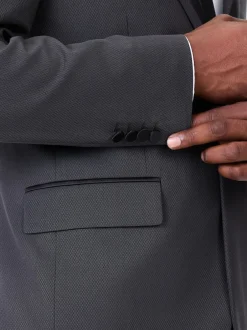 Next Gris de charbon de bois - Skinny Fit (Skinny Fit) - Veste de smoking à revers inset Discount