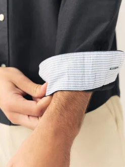 Next - Ajustement régulier - Chemise Oxford à manches longues Gris de charbon de bois New