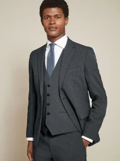 Next Gris de charbon de bois - Slim Fit (Slim Fit) - Veste de costume Essential Best