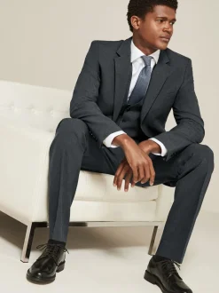 Next Gris de charbon de bois - Slim Fit (Slim Fit) - Veste de costume Essential Best