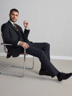 Next Gris de charbon de bois - Vestes de Costume Nova Fides Signatures Coupe classique en laine italienne 100% Outlet