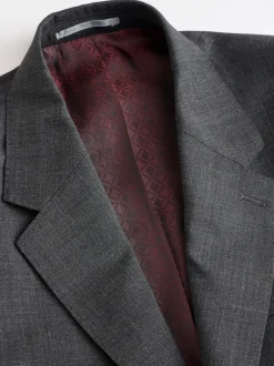 Next Gris de charbon de bois - Vestes de Costume Nova Fides Signatures Coupe classique en laine italienne 100% Outlet