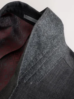 Next Gris de charbon de bois - Vestes de Costume Nova Fides Signatures Coupe classique en laine italienne 100% Outlet