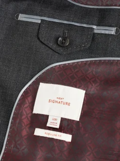 Next Gris de charbon de bois - Vestes de Costume Nova Fides Signatures Coupe classique en laine italienne 100% Outlet