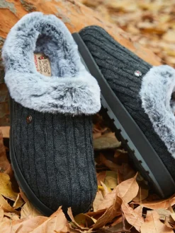 Skechers Gris foncé - Chaussons Souvenirs des anges de glace pour femmes
