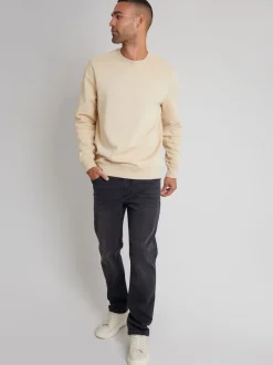 Threadbare - Jean droit stretch Gris foncé Discount