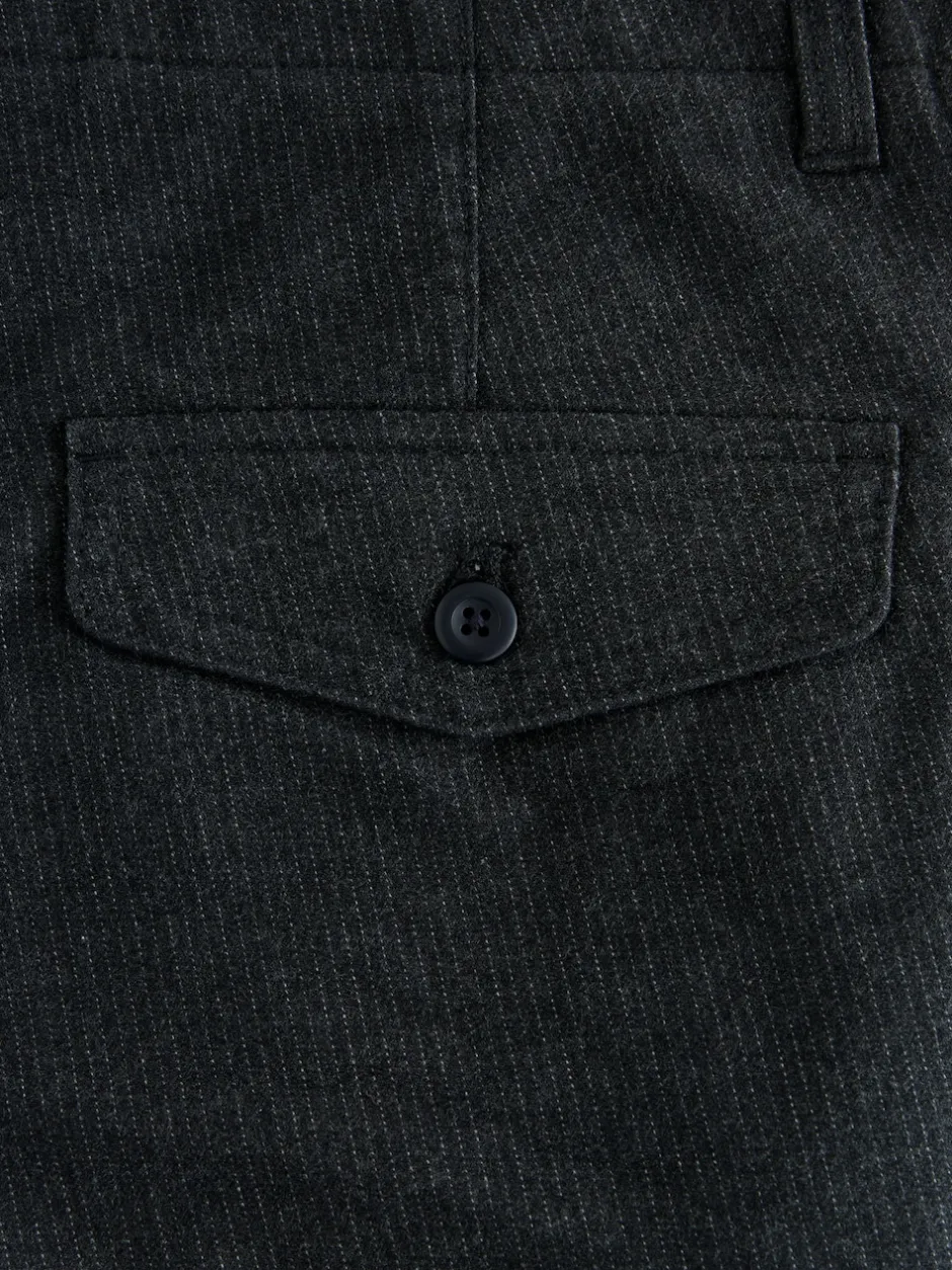 Next Gris foncé - Pantalon Heritage riche en coton Online