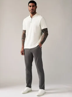 Next - Slim Fit (Slim Fit) - Pantalon chino stretch Gris foncé Hot