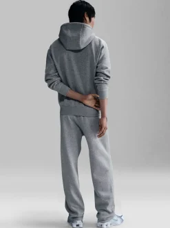 Nike Gris foncé chiné - Pantalon de jogging Club en polaire coupe large Online