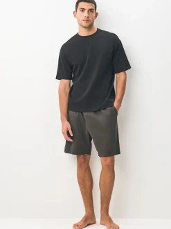 Next Gris foncé/noir - Lot de 2 shorts de jogging Loopback Soft Touch Sale