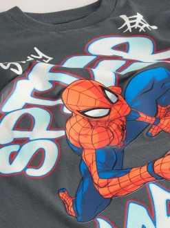 Next Gris gel anthracite - T-shirt Spiderman à manches courtes (3-16ans) Hot