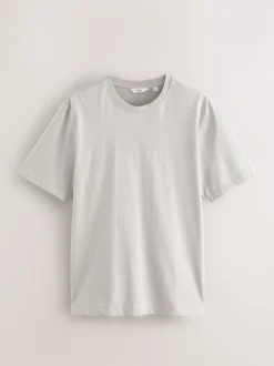 Next - Ajustement régulier - T-shirt épais Gris glace Outlet