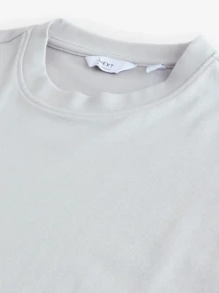 Next - Coupe ample - T-shirt épais Gris glace Best