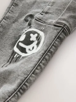 Next Gris Graffiti - Jean cargo à taille élastique (3-16ans) Online