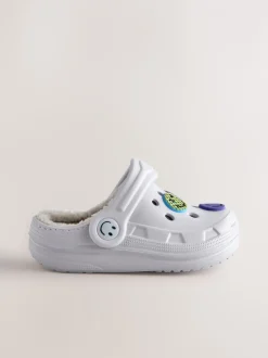 Next Gris Happy Face - Sabots chaussons doublés chauds Discount