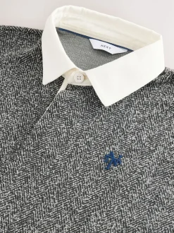 Next - Maillot de rugby Gris Herringbone Clearance
