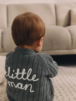 Next - Cardigan 100% coton (0mois-2ans) Gris Little Man Sale