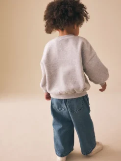 Next - Sweat à col ras du cou (3mths-7yrs) Gris motif licorne Discount