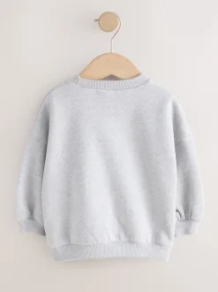 Next - Sweat à col ras du cou (3mths-7yrs) Gris motif licorne Discount
