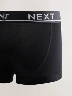 Next - Boxers hipsters riches en coton mélangé Gris noyau/vert Hot