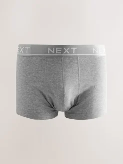 Next - Boxers hipsters riches en coton mélangé Gris noyau/vert Hot