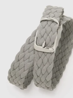 Reiss Gris pastel - Ceinture tissée en daim Jesse Hot