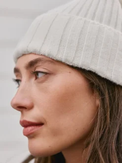 Next Gris pâle - Bonnet à pompon N. Premium 100% cachemire Best