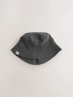 Next Gris Stampy imprimé tissé - Paquet de bonnets pour bébé 2 (0mois-2ans) Sale