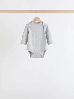 Next Gris/Blanc - Bodysuits à manches longues 5 Pack Clearance