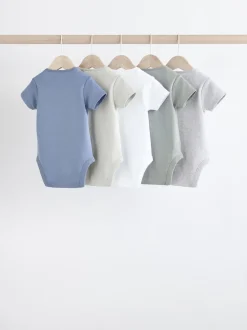 Next Gris/Blanc - Bodysuits Manches courtes 5 Pack New