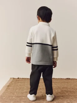 Next Gris/blanc zippé - Ensemble polo et jogging à manches longues (3mois-7ans) Online