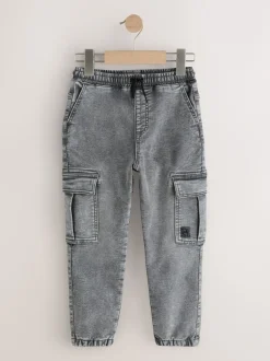 Next Gris/Bleu - Jean cargo avec taille élastiquée, lot de 2 (3-16ans) New