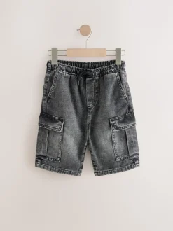 Next Gris/bleu moyen - Short cargo en jean 100% coton Lot de 2 (3-16ans) Discount